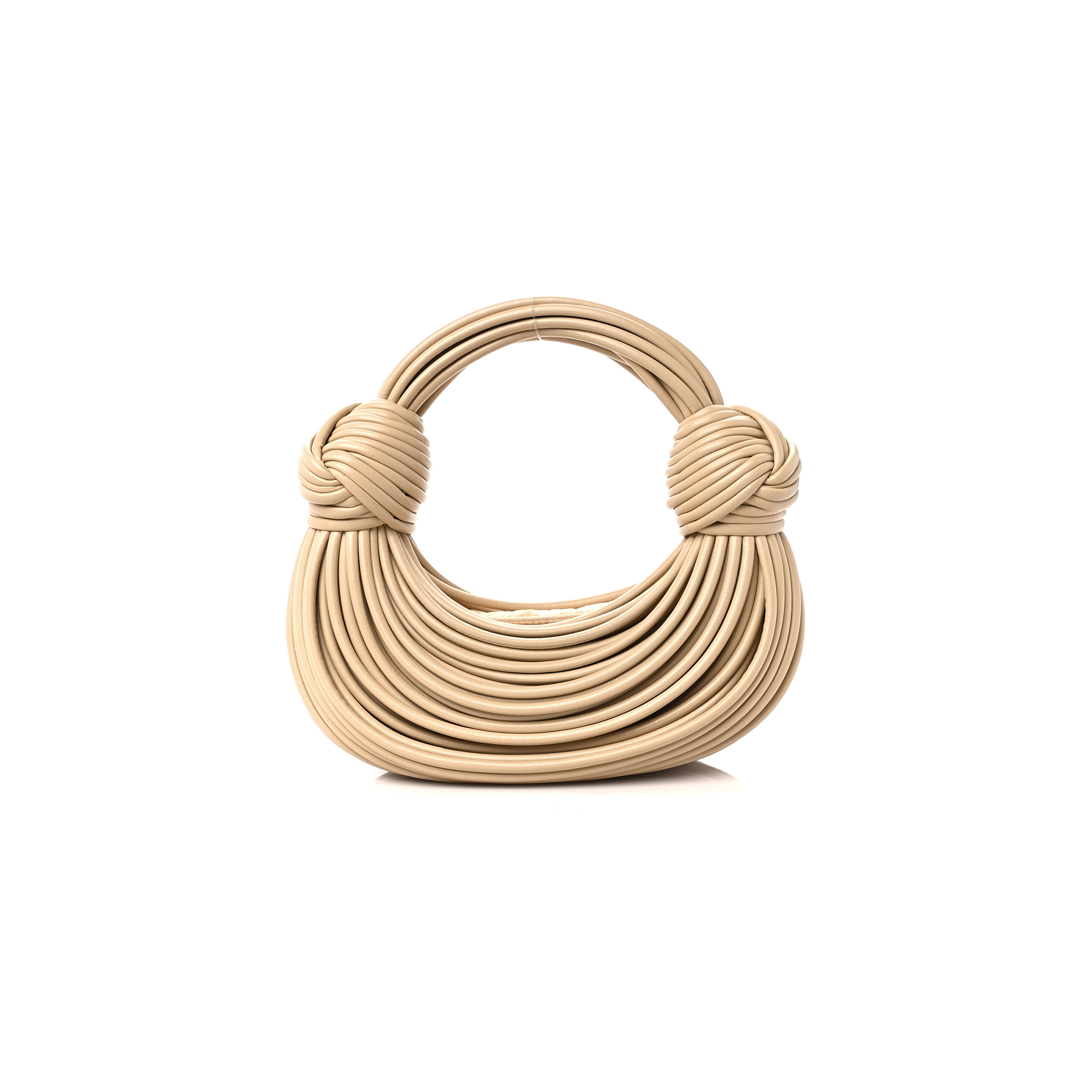 BOTTEGA VENETA NAPPA MINI TUBULAR DOUBLE KNOT PORRIDGE (26*10*9cm)