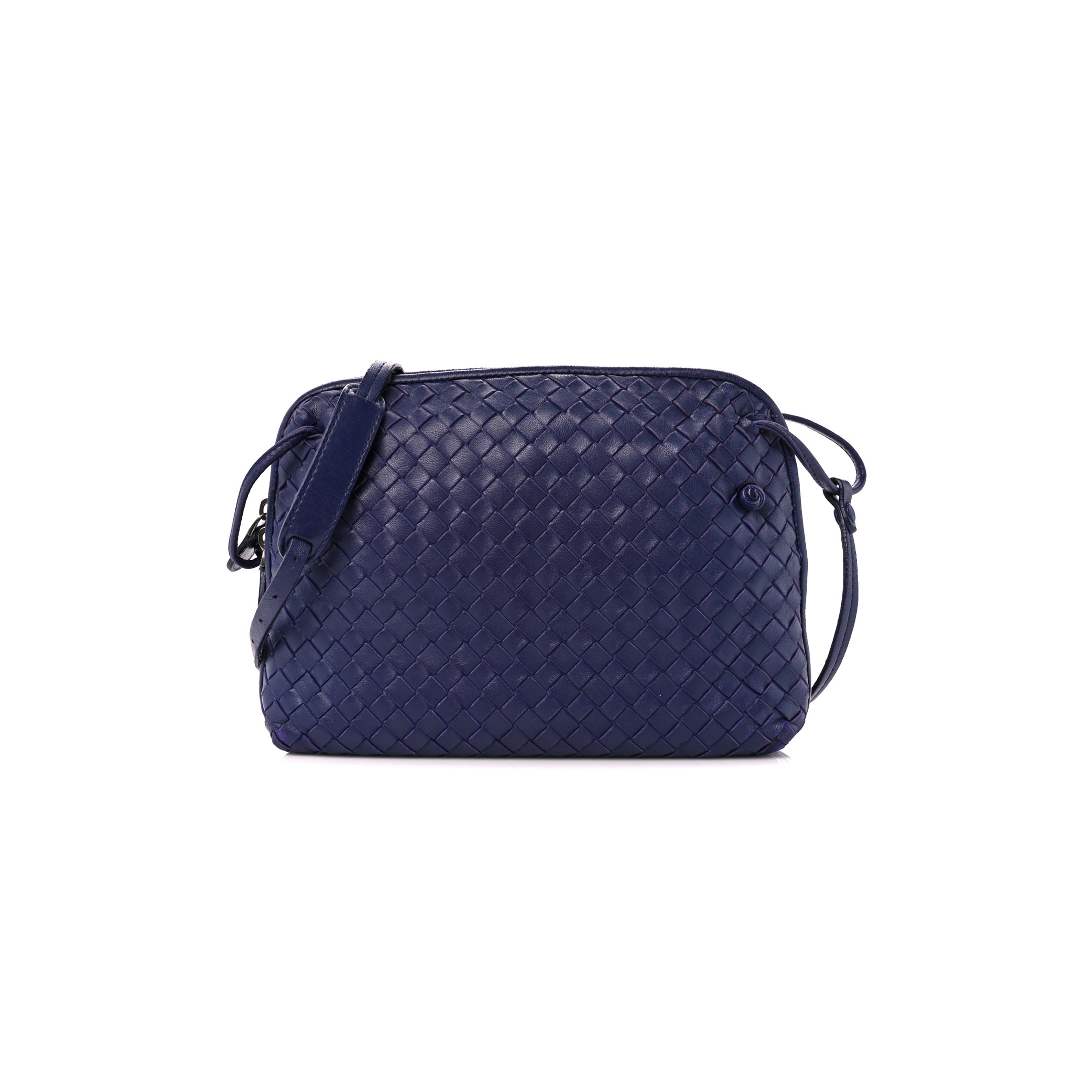 BOTTEGA VENETA NAPPA INTRECCIATO NODINI CROSSBODY MESSENGER PURPLE (23*19*5cm)