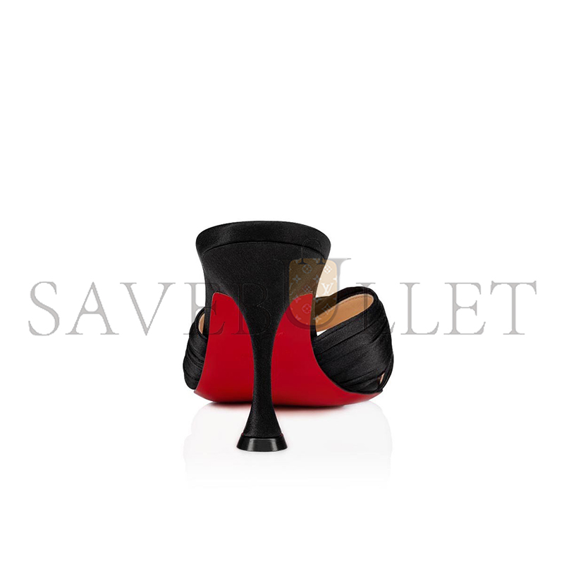CHRISTIAN LOUBOUTIN NICOL IS BACK 85 MM MULES-CREPE SATIN-BLACK-WOMEN 3200239BK01
