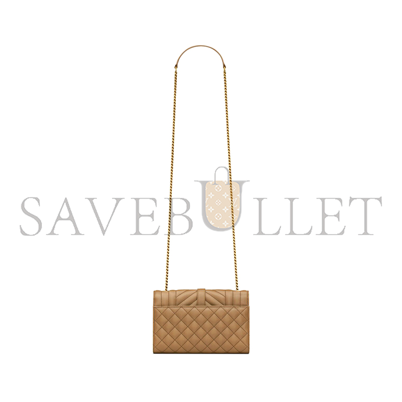 YSL ENVELOPE SMALL IN MATELASSÉ LAMBSKIN 600195AACT72760 (21*13*6cm)