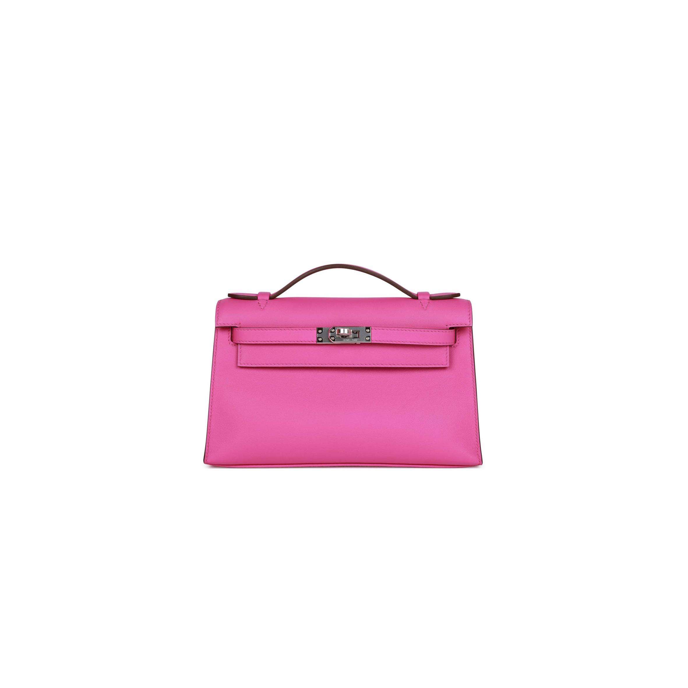 HERMES MINI KELLY POCHETTE MAGNOLIA SWIFT PALLADIUM HARDWARE  (22*14*7cm)