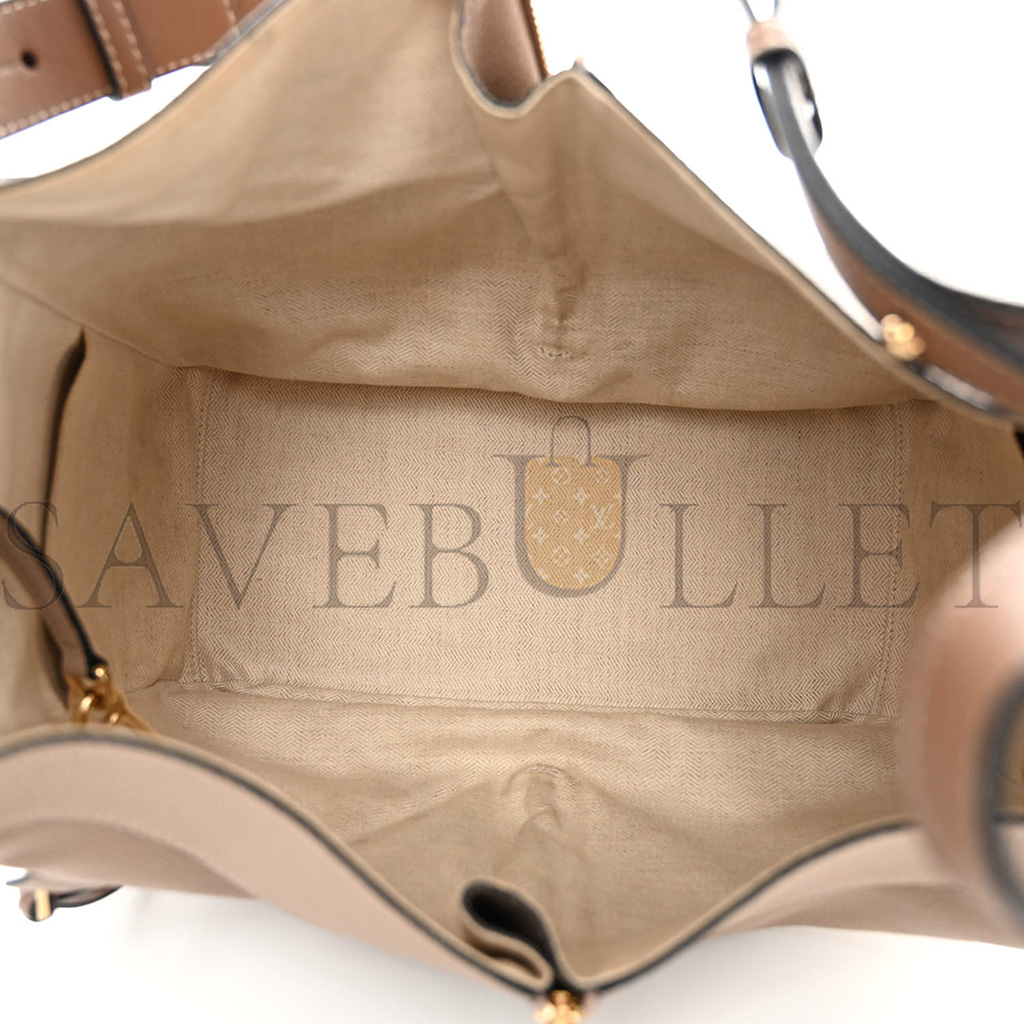 LOEWE CALFSKIN MEDIUM HAMMOCK SHOULDER BAG SAND MINK (33*30*17cm)