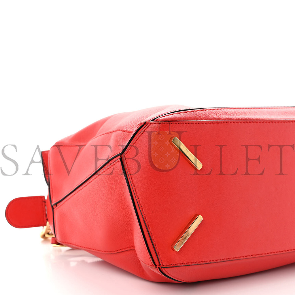 LOEWE CALFSKIN MEDIUM PUZZLE BAG SCARLET (29*19.5*14cm)