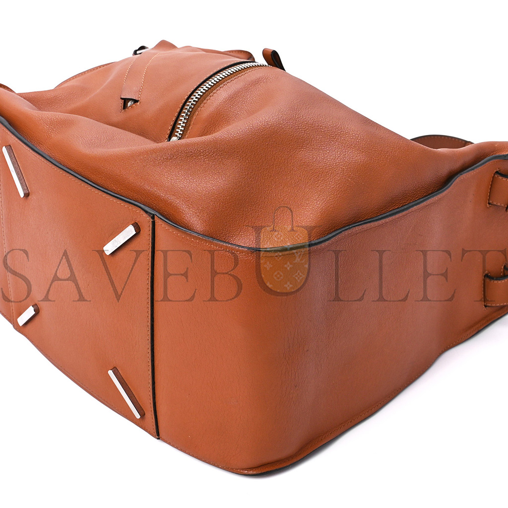 LOEWE CALFSKIN MEDIUM HAMMOCK SHOULDER BAG TAN (34*28*17cm)