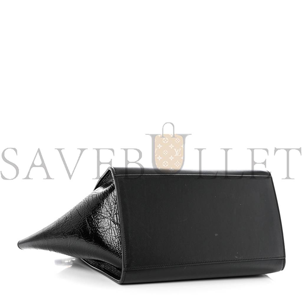 CELINE SHINY GOATSKIN SMALL TRAPEZE BLACK (27*23*17cm)